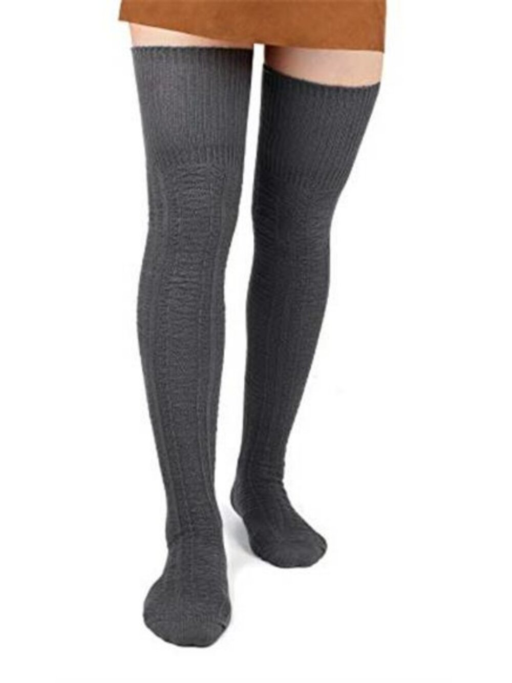 Moon Wood Women Thigh High Socks Extra Long Cotton Knit Warm Thick Tall Long